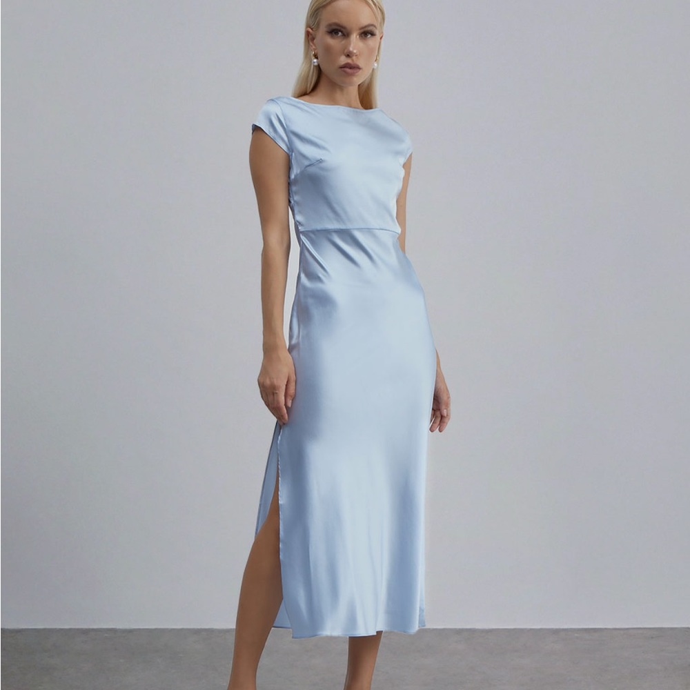Silk Maison Dress in Blue